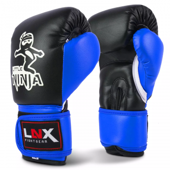 LNX Kinder Boxhandschuhe Little Ninja schwarz/blau 6oz